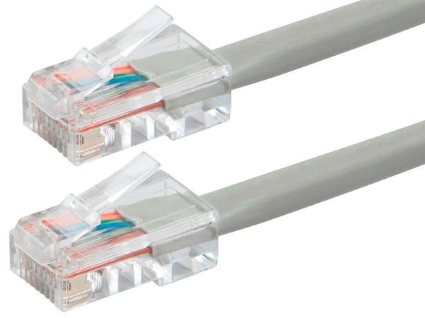 Cat6 3ft Gray Patch Cable, UTP, 24AWG, 550MHz, Pure Bare Copper, RJ45, Zeroboot Series Ethernet Cable