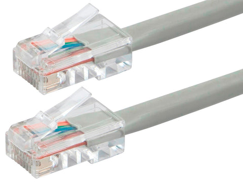 Cat6 3ft Gray Patch Cable, UTP, 24AWG, 550MHz, Pure Bare Copper, RJ45, Zeroboot Series Ethernet Cable