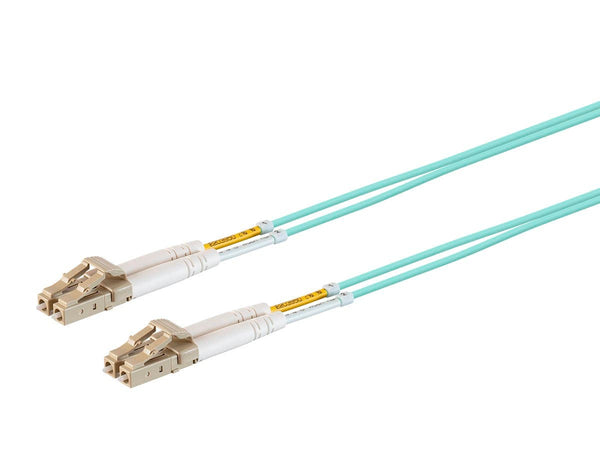 Fiber Optic Cable OM4 - LC/LC, 50/125 Type, Multi-Mode, Duplex, 10GB, Aqua