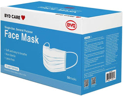 BYD Care Face Mask, Single use, 50 pack