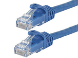 Zeroboot Cat5e Ethernet Patch Cable - RJ45, Stranded, 350Mhz, UTP, Pure Bare Copper Wire, 24AWG, 3ft, Blue